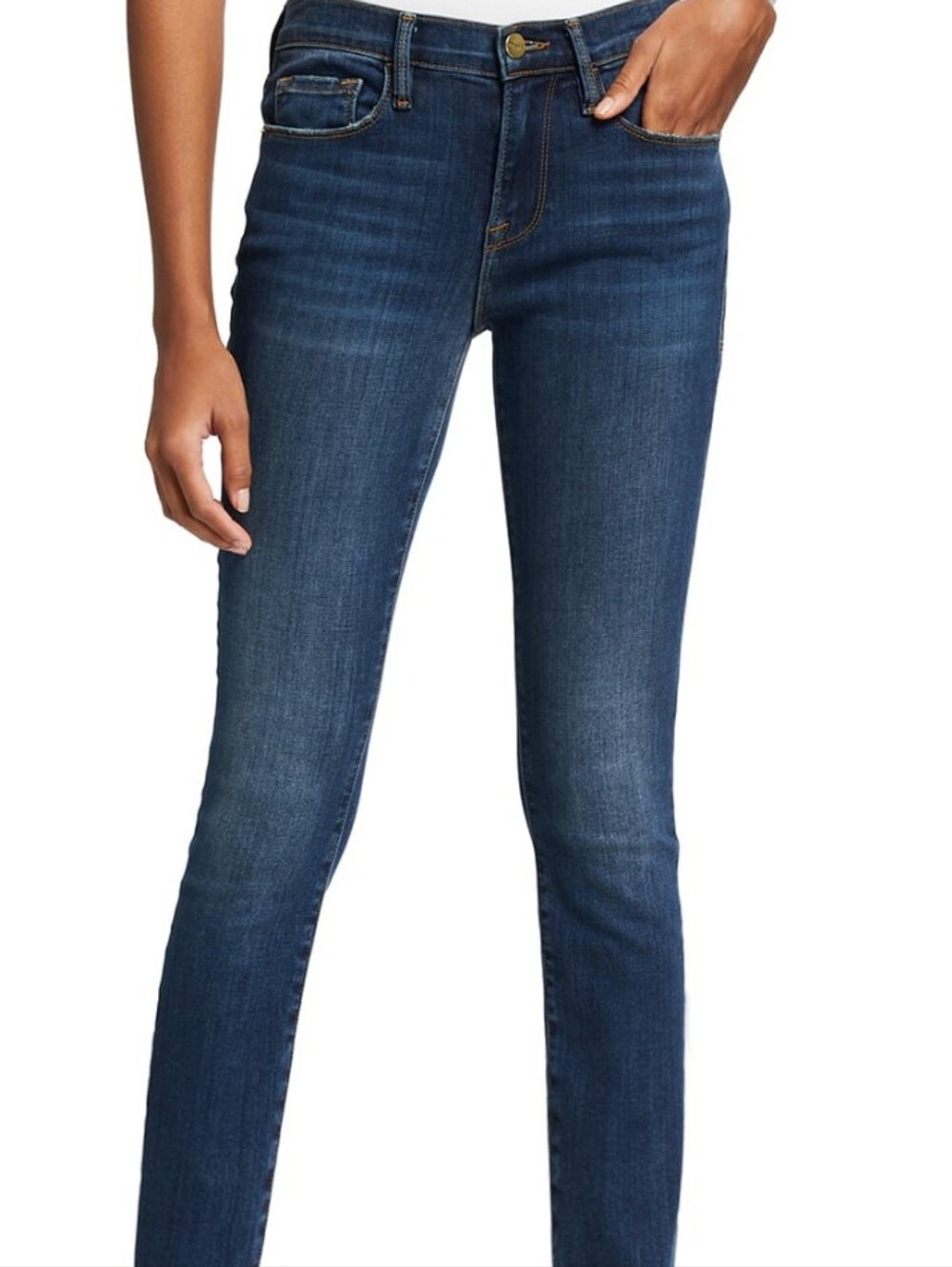 FRAME Le High Skinny Jeans Women's Size 27 Medium Wash Stretch Designer Denim